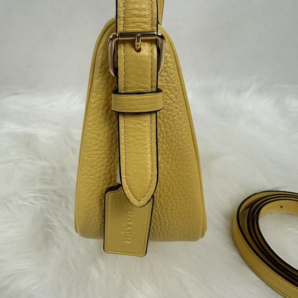 Coach Kailey Shoulder/Crossbody Bag In Pebble Leather/Yellow CY707 NWT - Picture 3 of 11